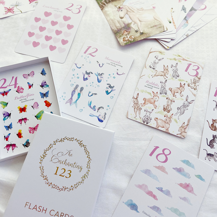 Adored Illustrations | The Enchanting 123 Flash Cards