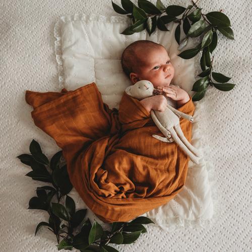 Organic Muslin Wrap - Bronze - Tutu Irresistible Boutique