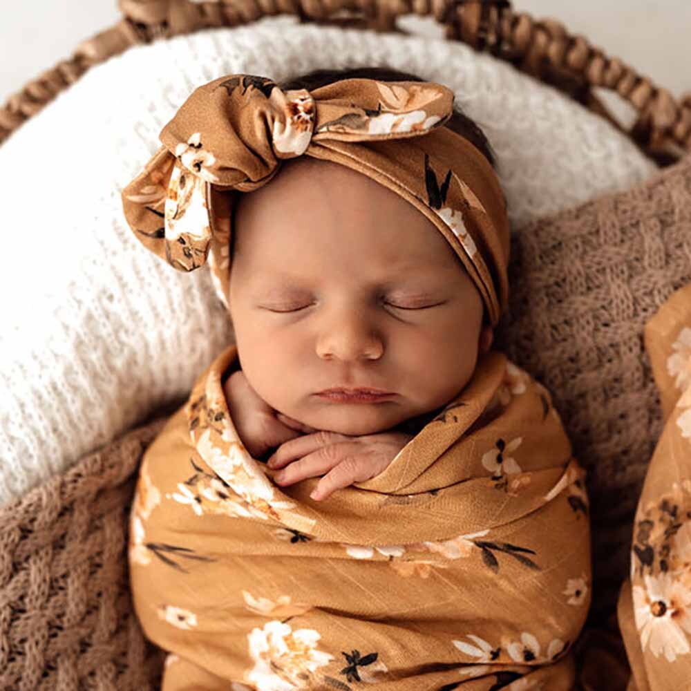 Snuggle Hunny Kids | Organic Baby Topknot - Golden Flower