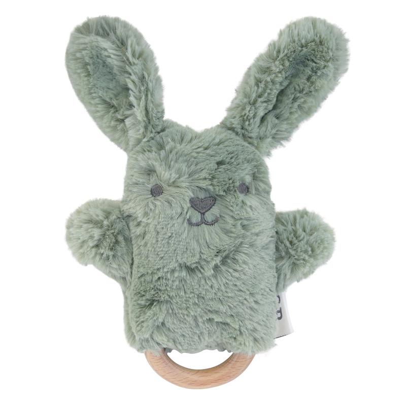 Beau Sage Bunny | Baby Rattle & Teething Ring