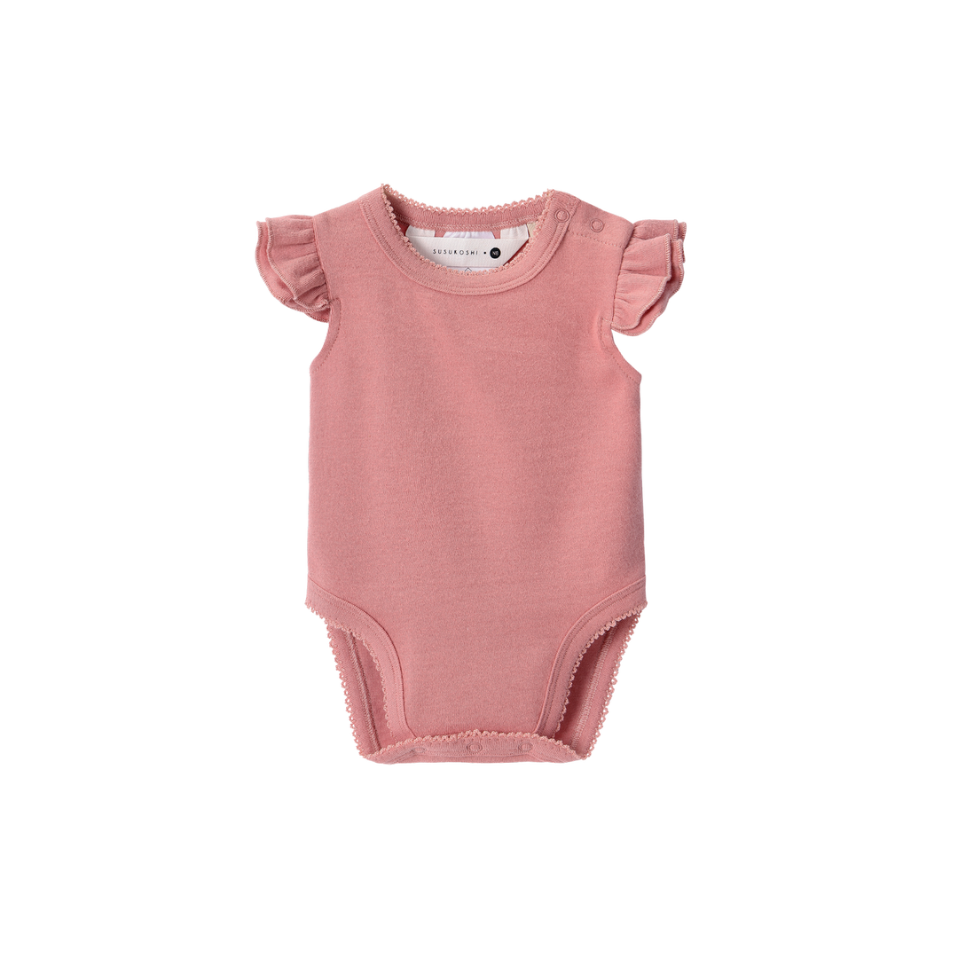 Susukoshi Organic Fluttersuit - Pink Clay