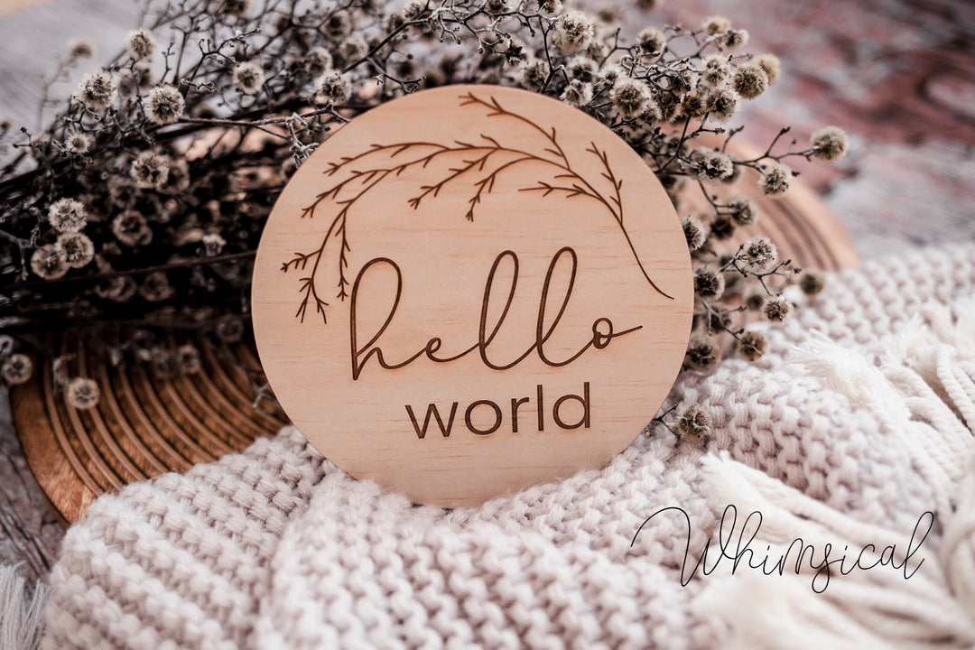 Whimsical "Hello World" Announcement Disc