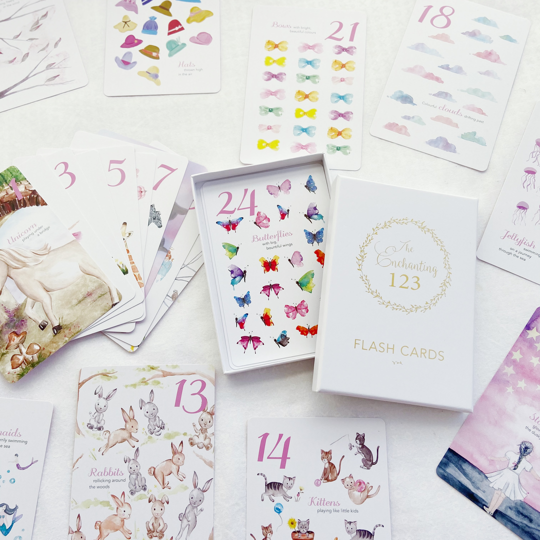 Adored Illustrations | The Enchanting 123 Flash Cards