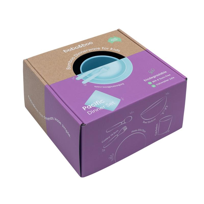 Bobo & Boo Bamboo Dinnerware Set - Pacific - Tutu Irresistible Boutique