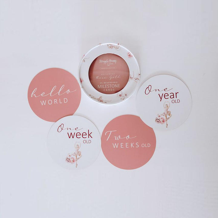 Snuggle Hunny Kids | Ballerina & Rosa Reversible Milestone Cards