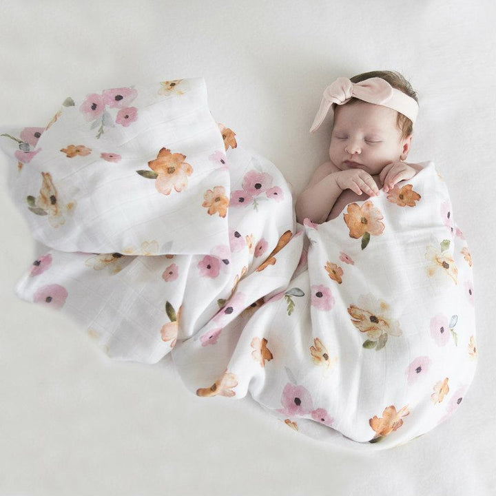Organic Muslin Wrap - Poppy - Tutu Irresistible Boutique