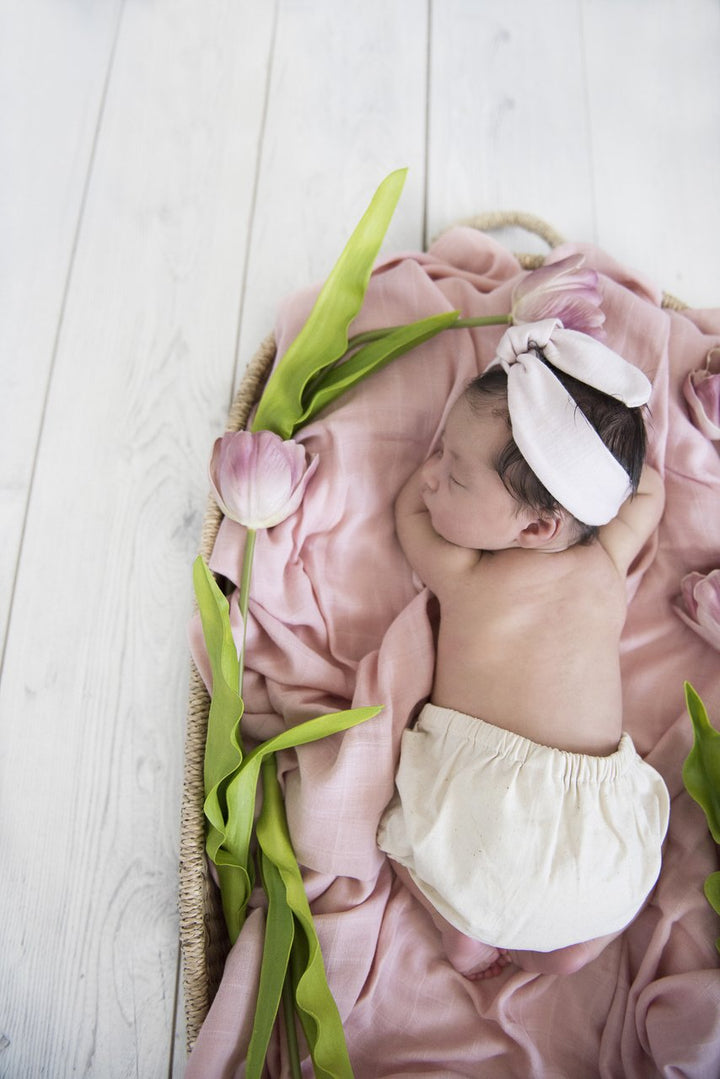Organic Muslin Wrap - Vintage Blush - Tutu Irresistible Boutique