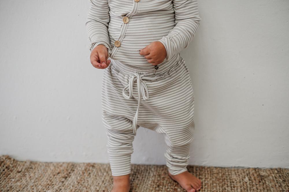 Fawn Stripe Harem Pants - Tutu Irresistible Boutique