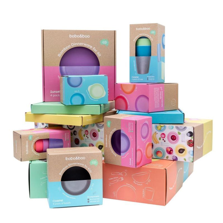 Bobo & Boo Bamboo Dinnerware Set - Pacific - Tutu Irresistible Boutique