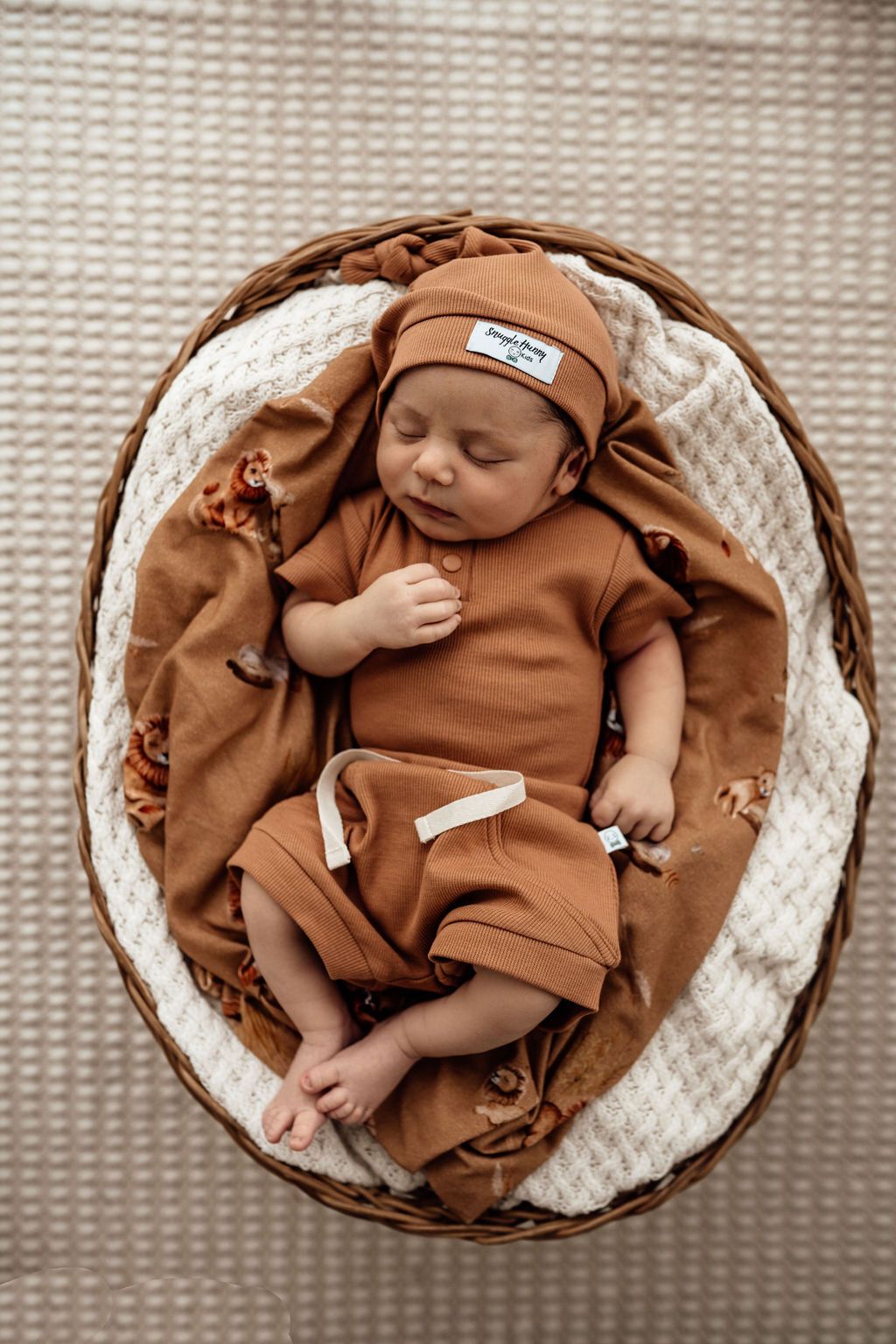 Snuggle Hunny Kids | Chestnut Ribbed Knotted Beanie