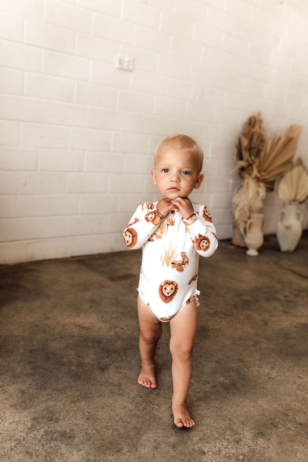 Lion Organic Long Sleeve Bodysuit