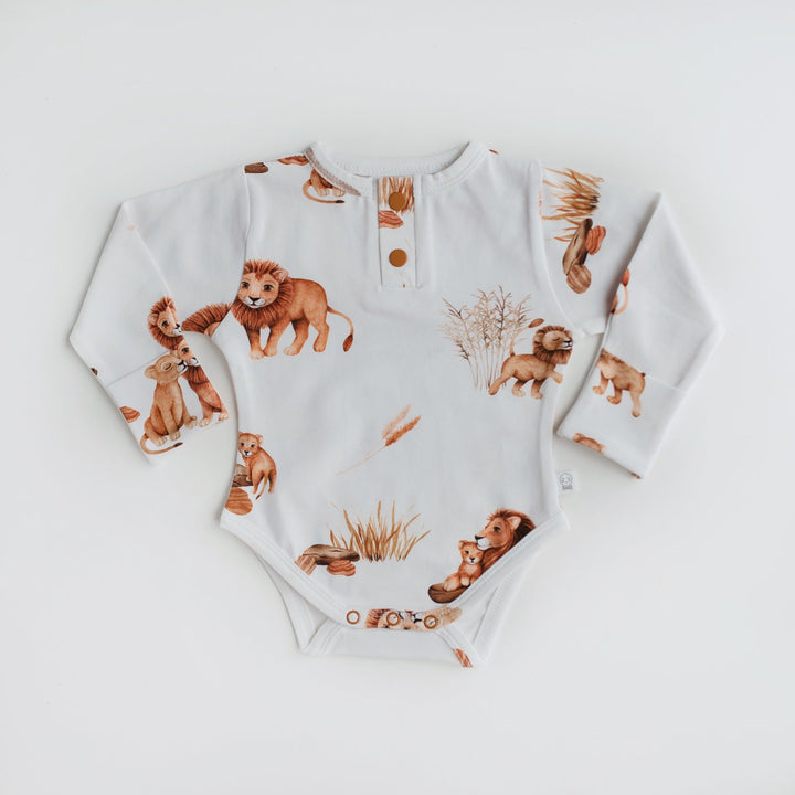 Lion Organic Long Sleeve Bodysuit