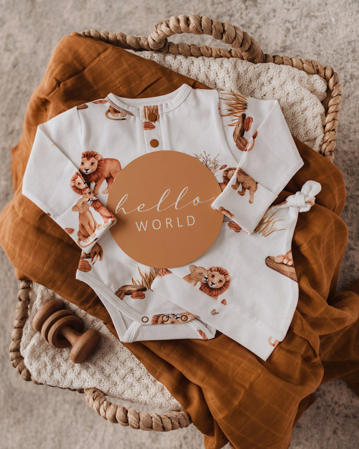 Lion Organic Long Sleeve Bodysuit