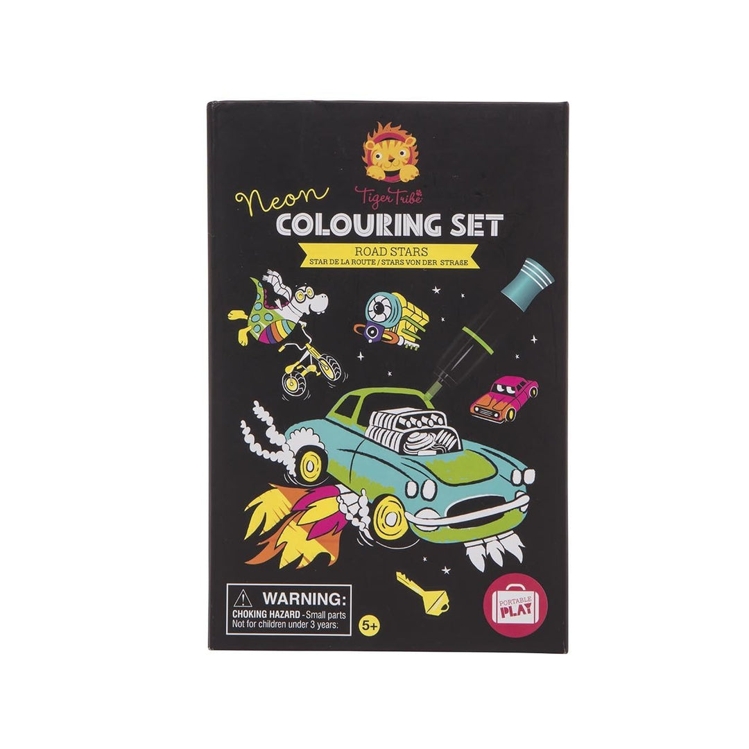 Neon Colouring Set - Road Stars - Tutu Irresistible Boutique