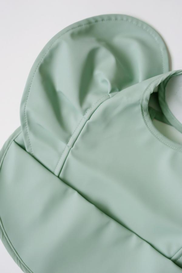 Baby Snuggle Waterproof Bib - Sage Frill