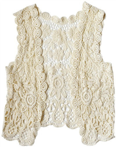 Boho Crochet Vest - Tutu Irresistible Boutique