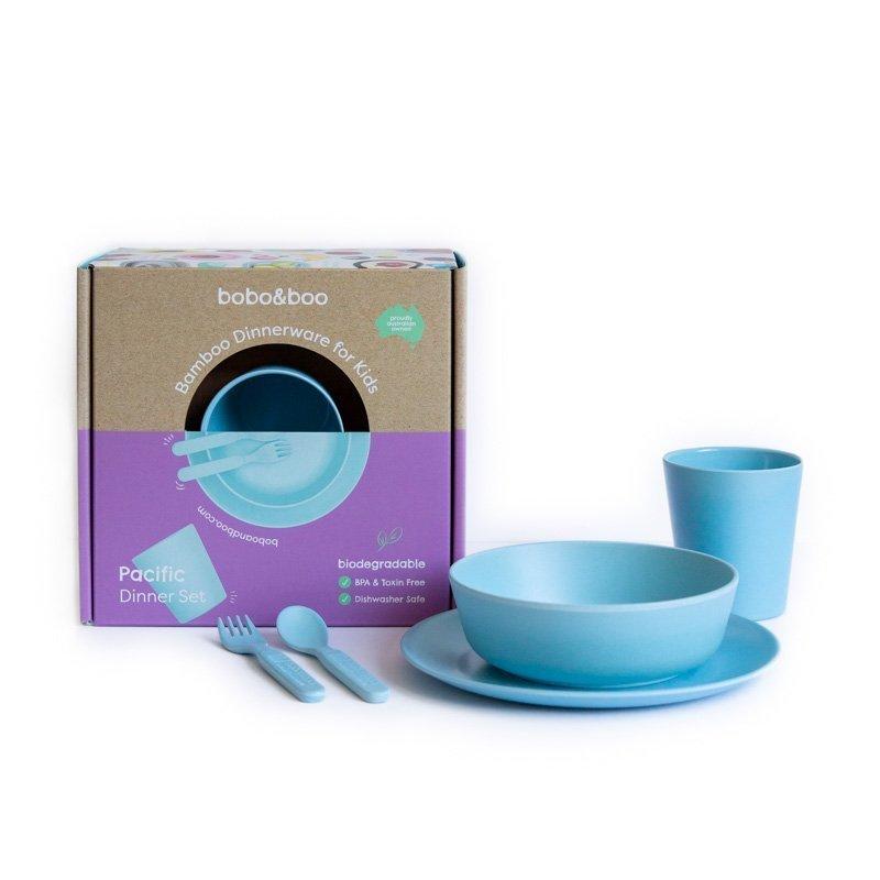 Bobo & Boo Bamboo Dinnerware Set - Pacific - Tutu Irresistible Boutique