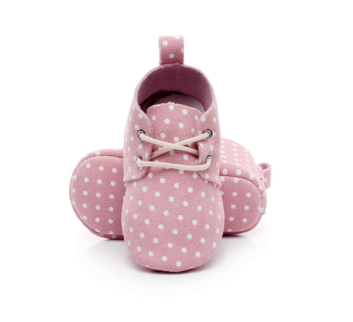 Baby Oxford Walkers - Pink Dots - Tutu Irresistible Boutique