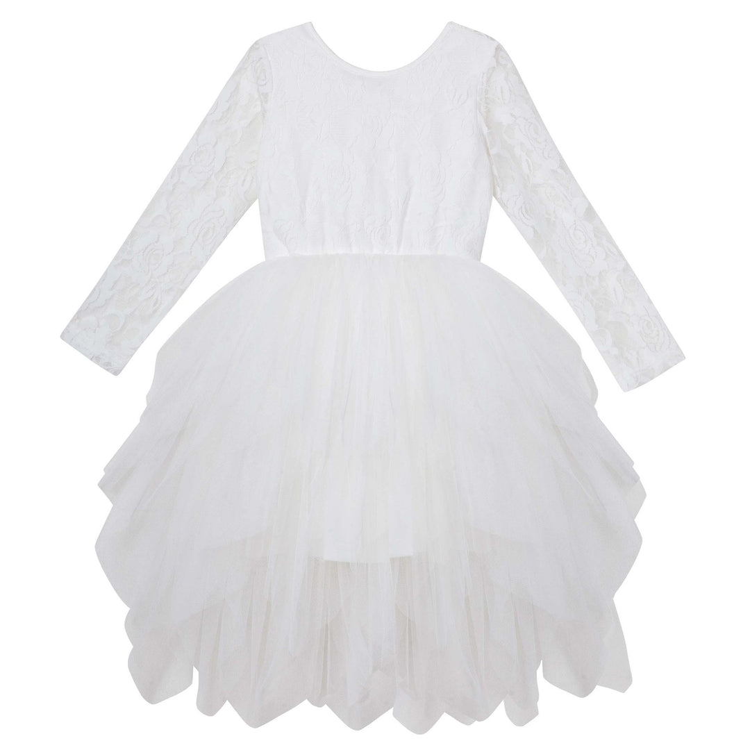 Sophie L/S Lace Bodice Tutu Dress- Ivory