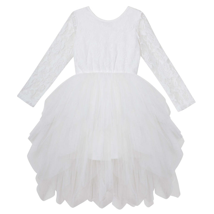 Sophie L/S Lace Bodice Tutu Dress- Ivory