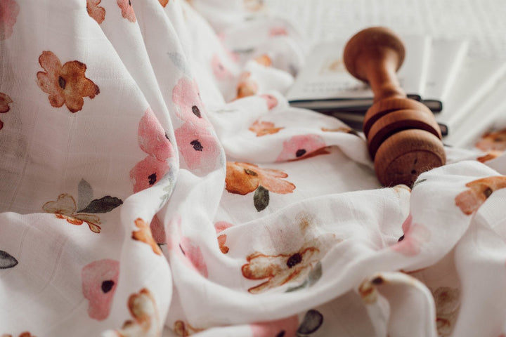 Organic Muslin Wrap - Poppy - Tutu Irresistible Boutique