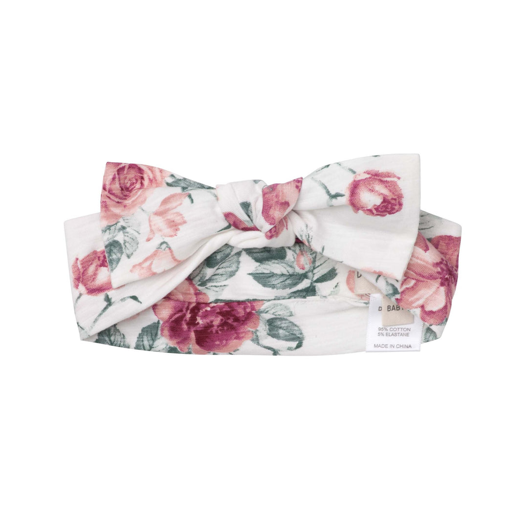 Audrey Floral Headband - Tea Rose