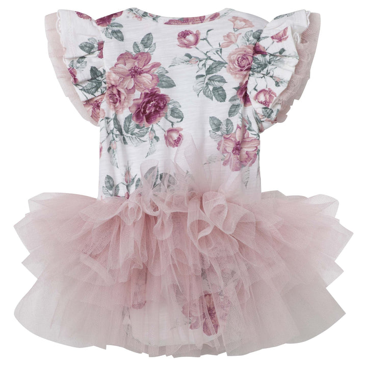 Audrey Floral S/S Romper - Tea Rose