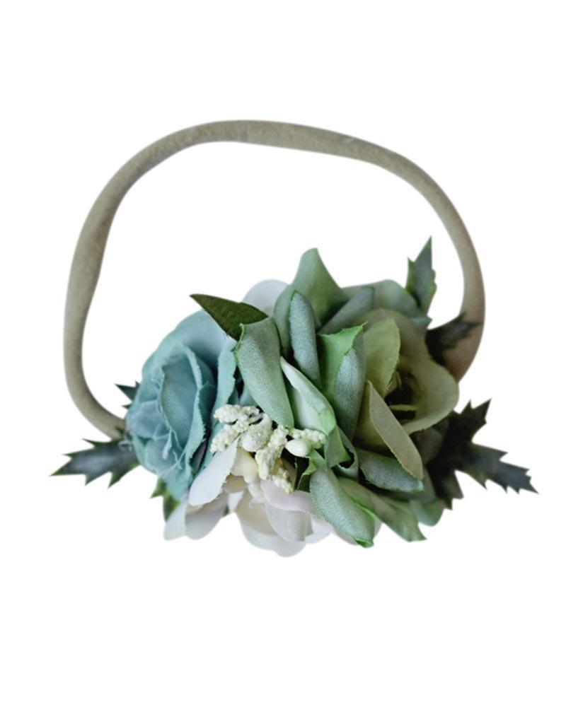 Luxe Floral Headband - Mist - Tutu Irresistible Boutique