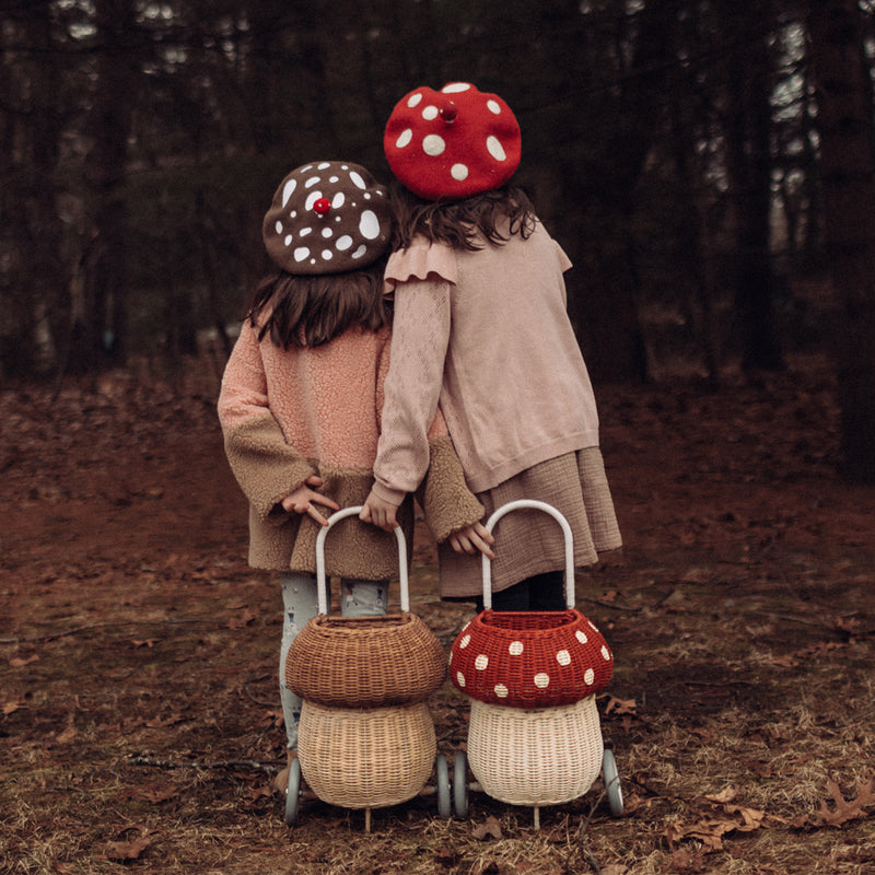 Olli Ella | Rattan Mushroom Luggy - Red