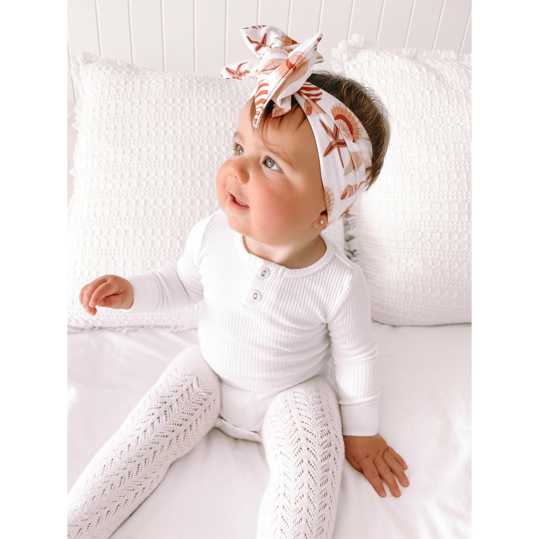 Girls Oversized Topknot Headband - Shell