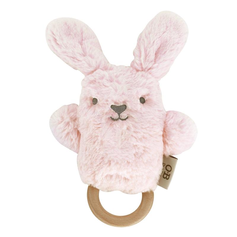 Betsy Pink Bunny | Baby Rattle & Teething Ring