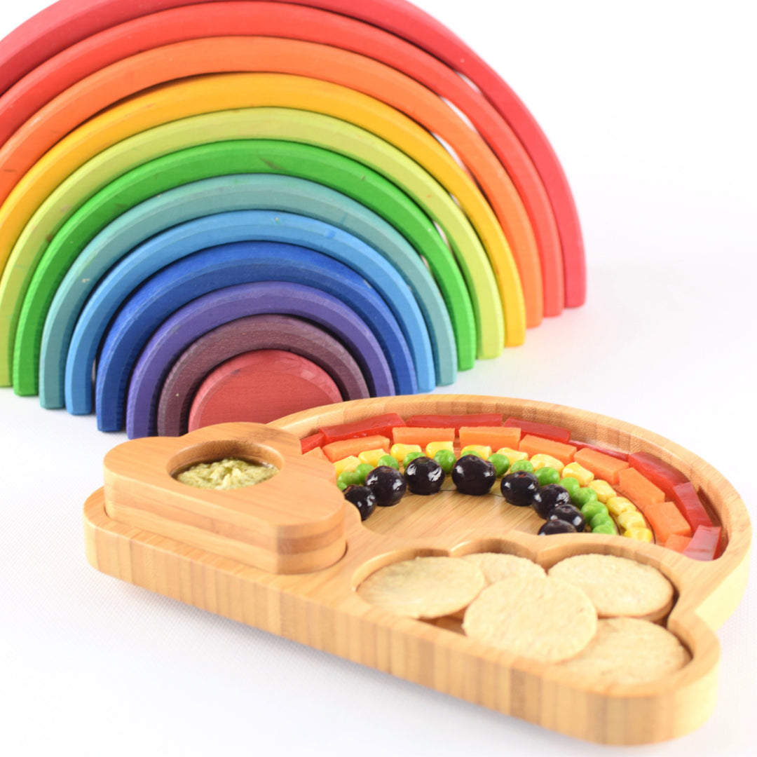 Emondo Kids - Rainbow Plate with Suction - Tutu Irresistible Boutique