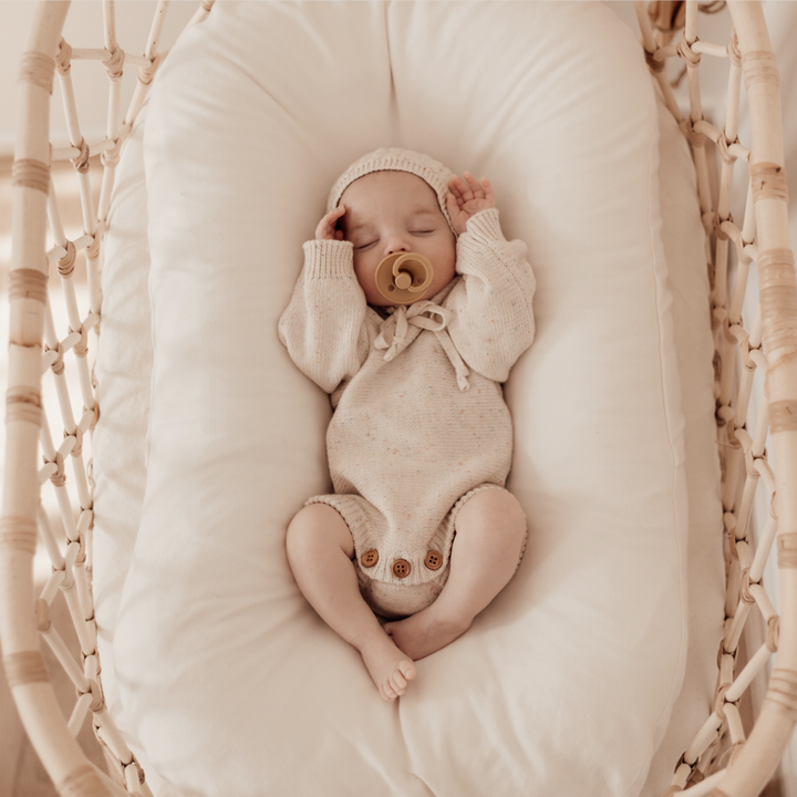 Ziggy Lou Heirloom Romper | Oatmeal Fleck