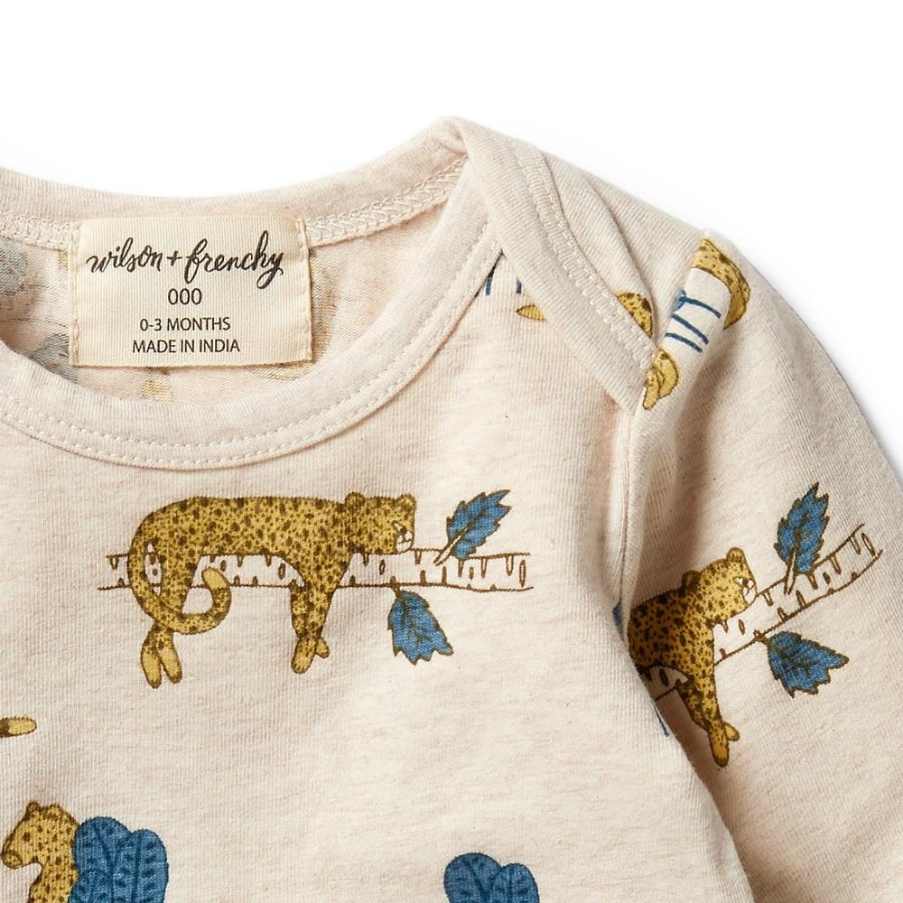 Wilson & Frenchy | Organic Envelope Baby Bodysuit - Sneaky Leopard