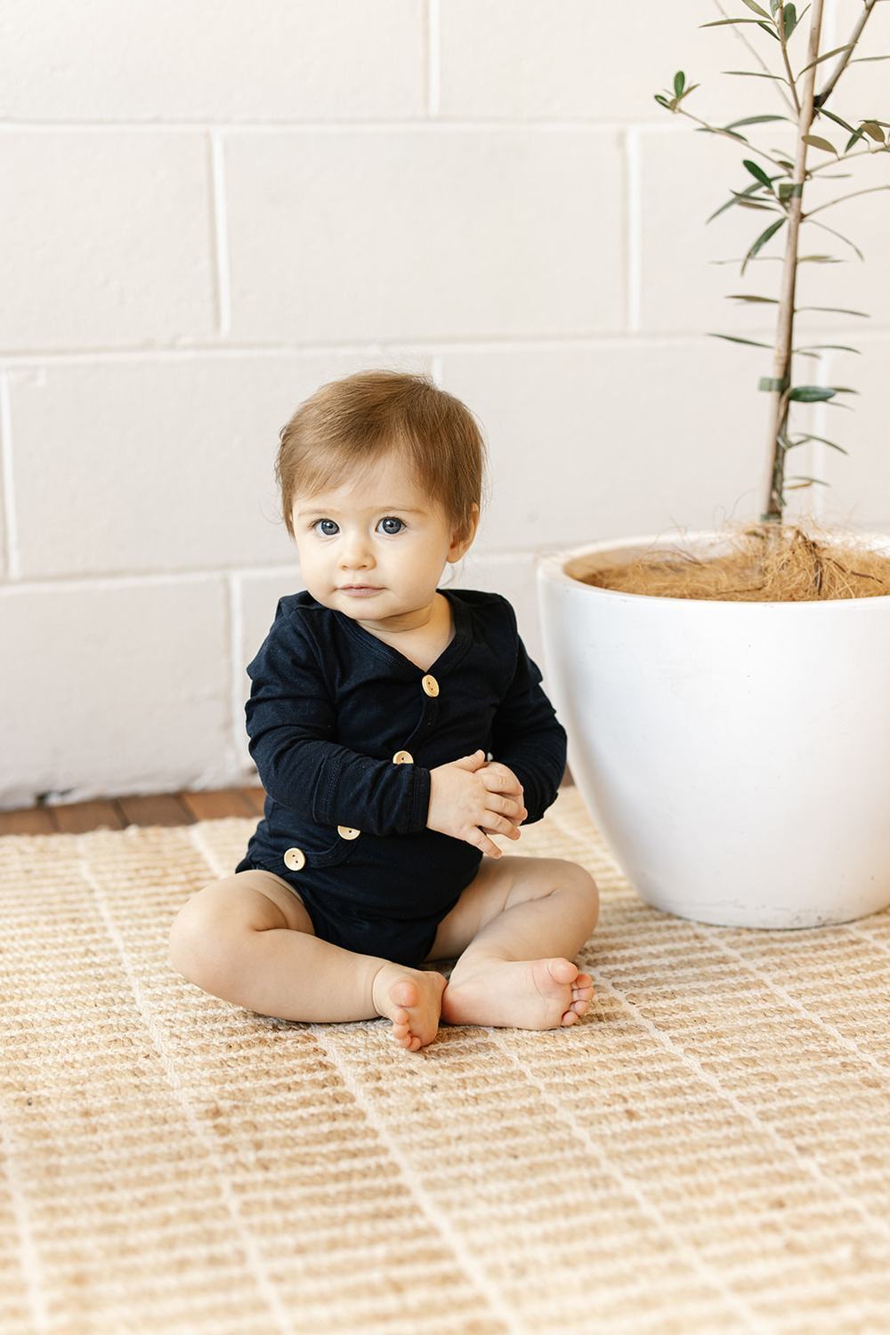 Two Darlings Midnight Bamboo Long Sleeve Bodysuit