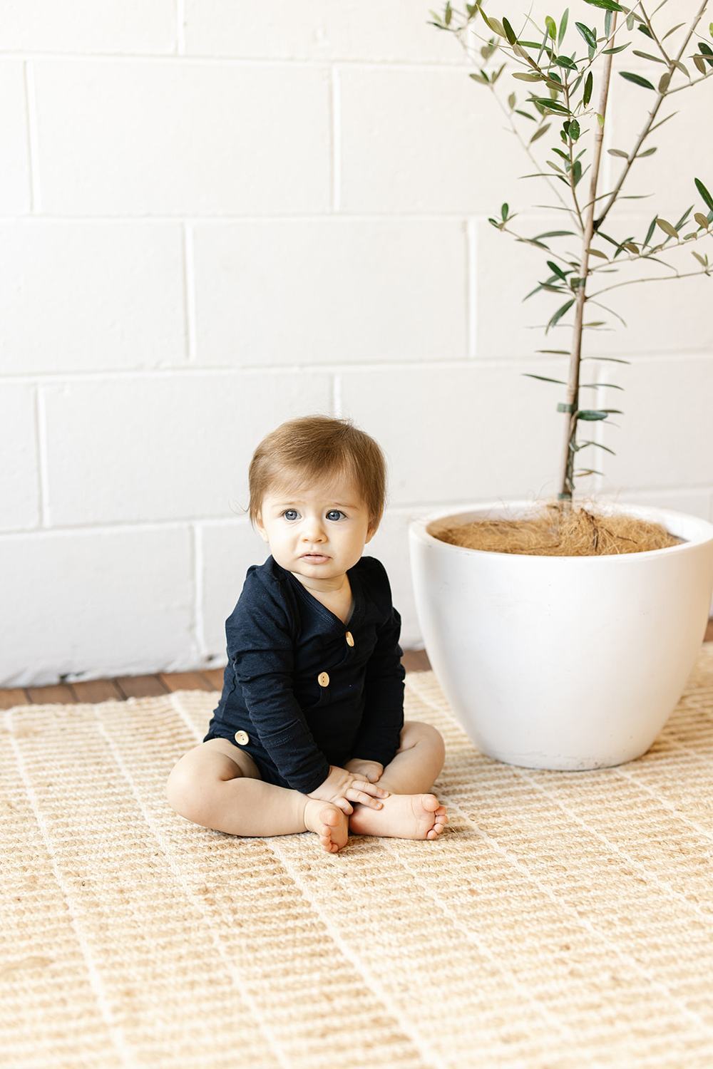 Two Darlings Midnight Bamboo Long Sleeve Bodysuit