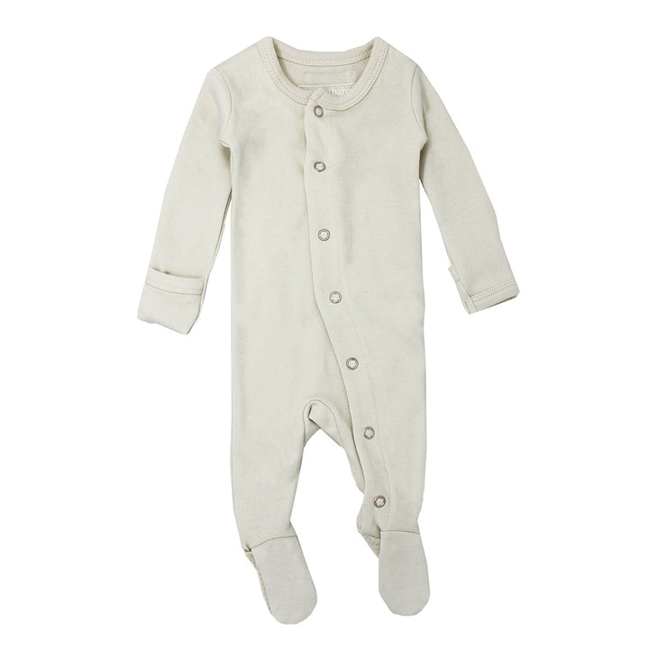 L'oved Baby Organic Footie - Stone - Tutu Irresistible Boutique