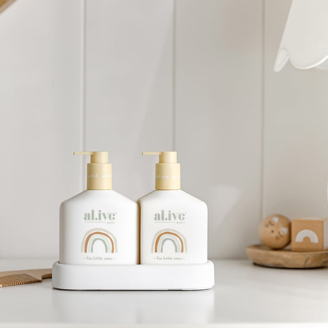 Al.ive Baby Duo (Hair/Body Wash & Lotion + Tray) - Gentle Pear