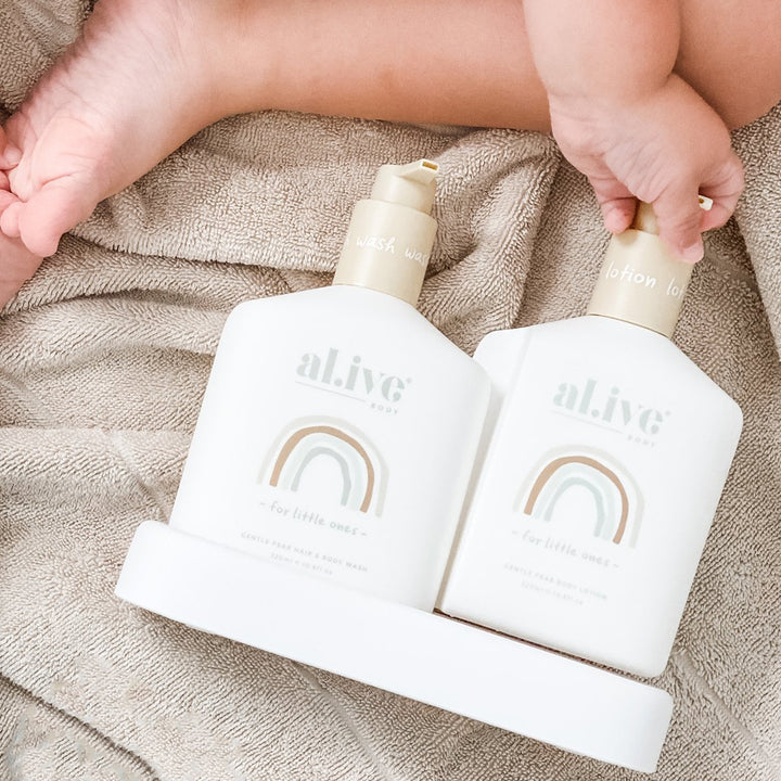 Al.ive Baby Duo (Hair/Body Wash & Lotion + Tray) - Gentle Pear