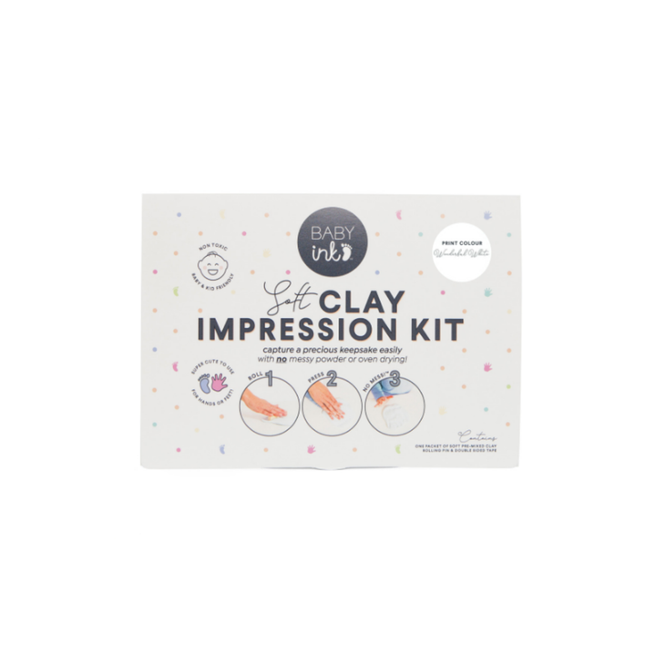 BabyInk Soft Clay Impression Kit - Wonderful White
