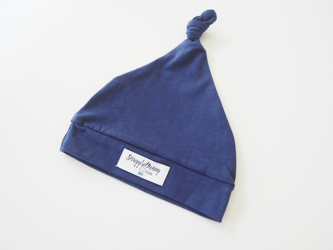 Knotted Beanie - Navy - Tutu Irresistible Boutique