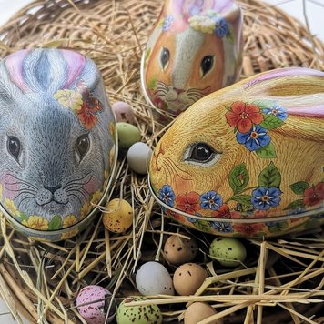 Bunny Shaped Egg Tin