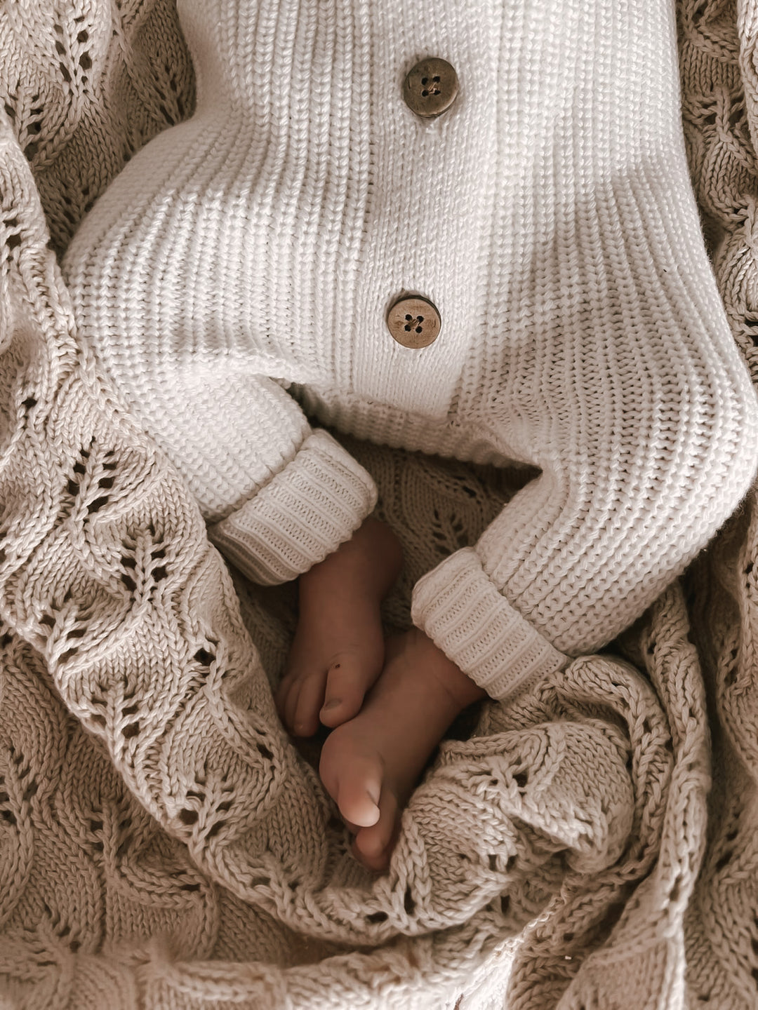 Little B's Nursery | Classic Knit Romper - Milk