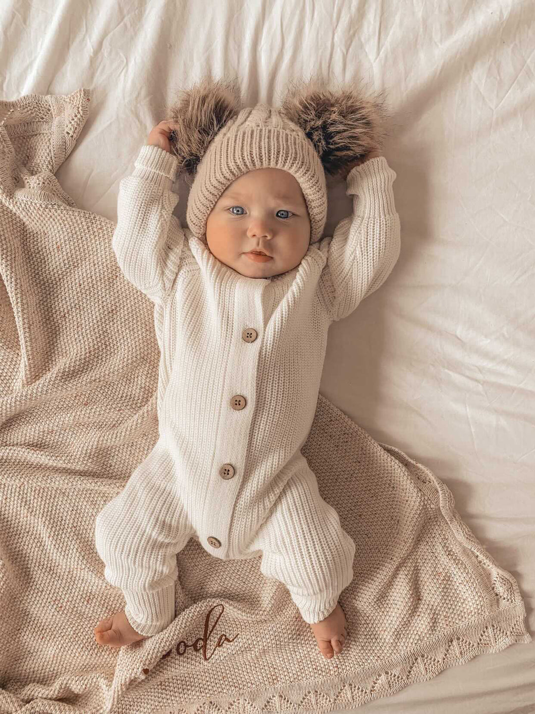 Little B's Nursery | Classic Knit Romper - Milk