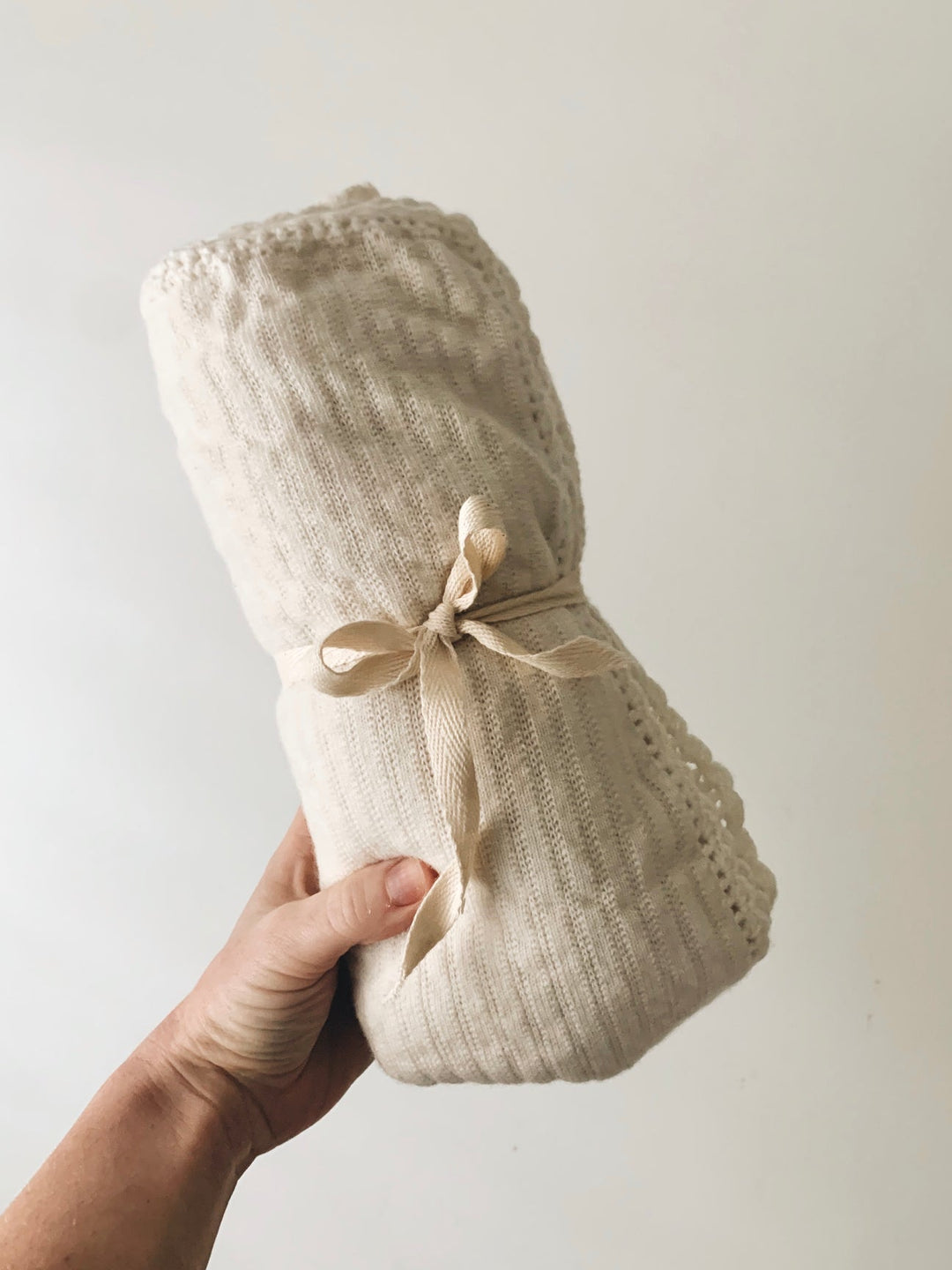 Heirloom Merino Wool Baby Blanket  | Cream