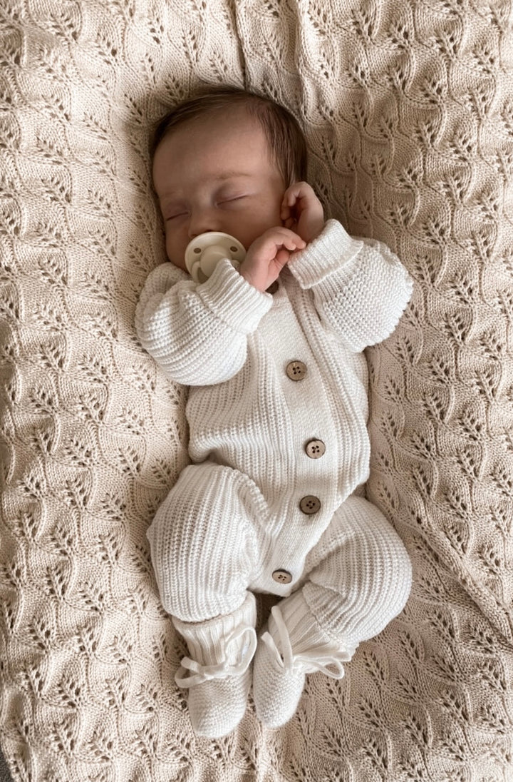 Little B's Nursery | Classic Knit Romper - Milk