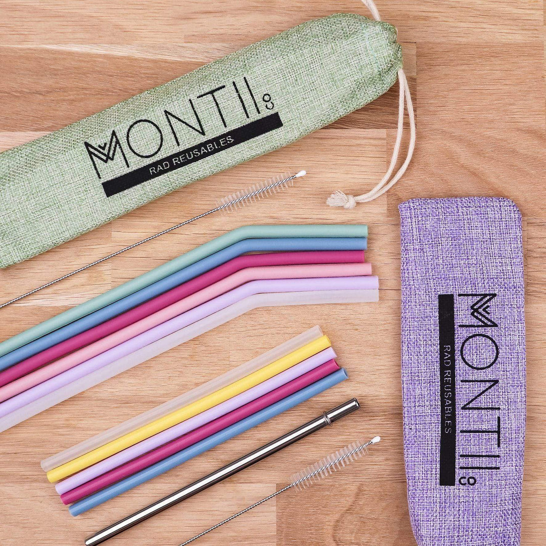 MontiiCo | Silicone Straw Set - Mellow