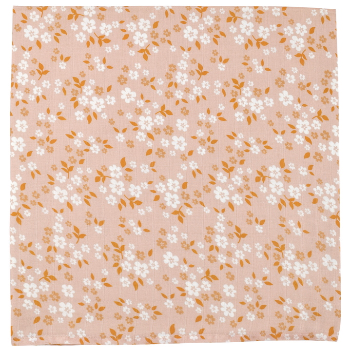 Muslin Swaddle - Whimsy Floral Multi Peach